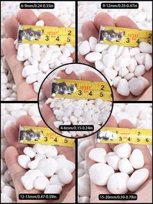 100g/200g/500g/800g Polished Colorful Pebbles For Aquarium Decoration, 6-30mm Smooth Stones Suitable For Fish Tank, Turtle Tank, Glass Container, Terrarium Landscaping. Ideal For Decorations For Ramadan, Easter, Mother's Day, Valentine's Day, Christmas, Halloween And More. Can Also Be Used For Indoor/Outdoor Plants, Vases, Planters - Multicolor - View 7