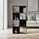 Ecommerc3 MOBLEKIT | Modular Wooden Shelves With Different Compartments And Door Options, Bookcases And Storage Furniture For Bedroom, Kitchen Or Entryway - Negro - 8 Comp | 61.2*29.7*120.8cm - View 2