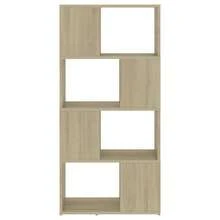 Libreria divisoria vidaXL Sonoma Oak 60x24x124,5cm Materiale a base di legno - Castano - Visualizzare 5