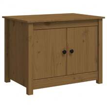 Tavolino da caffè vidaXL color miele, 71x49x55 cm, in legno massello di pino. - Castano - Visualizzare 4