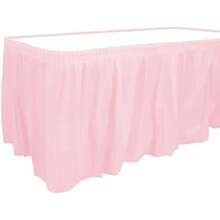 Party Dimensions - Falda de plástico para mesa, una unidad, 8.83 m x 4.26 m, , 1(Rosado) - Multicolor - Ver 1
