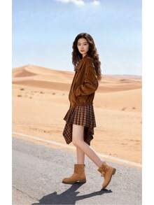 Botines y botitas para mujer - Camel - Ver 2