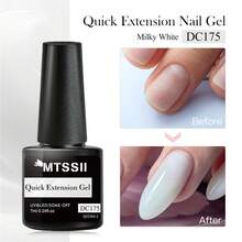 Mtssii 7ml Milky White Quick Extension Gel Nail Polish Nude Pink Clear Construct Hard Builder Gel For Nails Semi Permanent Acrylic Extension Nail Art Varnish Nail Strengthening Gel - 白色 - 查看 4