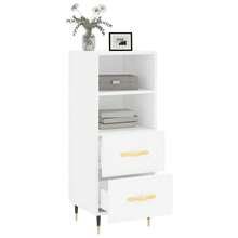 Aparador vidaXL blanco, 34,5 x 34 x 90 cm, material a base de madera. - Blanco - Ver 4