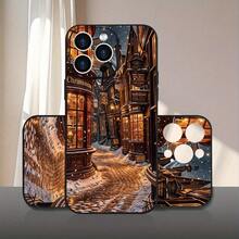 La funda del teléfono tiene una impresión de paisaje de nieve de noche de invierno, una funda protectora creativa clásica y elegante, tacto mate negro, diseño a prueba de golpes y anticaídas, resistente a la suciedad y duradera, adecuada para  17/17 Pro/17 Pro Max/17 Air/ 16/16 Pro/16 Pro Max/16 Plus/ 15/15 Pro Max/15 Pro/15 Plus/ 14/14 Pro/14 Plus/14 Pro Max/ 13/13 Pro/13 Pro Max/12/12 Pro/12 Pro Max/11/11 Pro/11 Pro Max/XR/X/XS/XS Max. Es el regalo de cumpleaños perfecto para novias, novios, esposos, esposas, amigos o para uno mismo, innovador y a la moda, adecuado tanto para hombres como para mujeres.Proporciona protección integral y durabilidad. - Negro 2648 - Ver 8