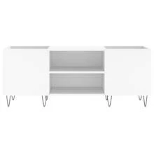 Mobile per dischi vidaXL, bianco, 121x38x48 cm, materiale a base di legno. - Bianco - Visualizzare 4