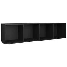Libreria/mobile TV vidaXL nera, 36x30x143 cm, materiale a base di legno. - nero - Visualizzare 8