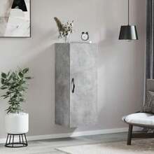 Armoire murale vidaXL, gris béton, 34,5 x 34 x 90 cm, matériau à base de bois - Gris - Voir 2