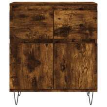 Buffet vidaXL Chêne fumé 60x35x70 cm Matériau à base de bois - Tabac - Voir 4