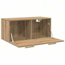 Armoire murale vidaXL en chêne artisanal 80 x 36,5 x 35 cm, matériau à base de bois - Tabac - Voir 5