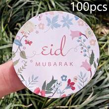 40/50/80/100 miếng dán chữ Eid Mubarak, thích hợp để tự làm nhãn gói quà tặng cho bữa tiệc Eid. - Nhiều màu - Xem 21