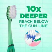 GUM Technique Deep Clean cepillo para polvo de dientes – Cabeza compacta, cepillos de dientes suaves para adultos con cerdas suaves sensibles, 1 unidad (paquete de 6)(default) - Multicolor - Ver 3