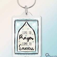 Personalized Islamic Kids Keyring: Hand-Drawn Initial Eid Gift Best Baba Keyring Keychain Dad Eid Gift Turkish Father Father's Day MashAllah Islamic Art Gift Baba Arabic Bag Charm Purse Charm - Multicolor - View 9