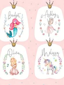 1pc Personalized Jewelry Box (Optional Unicorn, Mermaid Or Floral Pattern), Customized Name Women's Jewelry Box, Bridesmaid Jewelry Box, Girls Jewelry Storage Box, Ring Box, Travel Jewelry Box With Name Customization; Beige Customized Style, With Zipper Closure And Fabric Lining; Perfect Bridesmaid Proposal Gift Or Couple Keepsake. - Multicolor - View 8