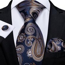 Men Business Tie Grey Blue Coral Pink Ties Floral Geometric Checks Fashion Necktie Set With Hanky,Cufflinks,Dinner Event School,Boys,Christmas Gift - Multicolor - View 7