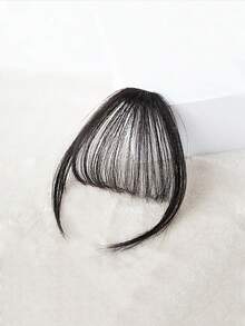 Women's Versatile Air Bangs Clip In Hairpiece Natural Curved Design Flat Temples Bangs Hair Extension - Black - View 2