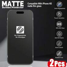 ZYONS 2 件超清晰磨砂屏幕保护膜，钢化玻璃屏幕保护膜，适用于手机壳，全屏防指纹，防水，防刮，防眩光，兼容 17 Pro Max、17 Air、16E、16 Pro Max、16 Pro、16 Plus、16、15 Pro Max、14 Pro Max、13 Mini、12、11、XS MAX、XR、8、8Plus、7 系列 - 無色 - 查看 16