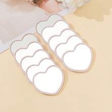 5 piezas/10 piezas/20 piezas/50 piezas/100 piezas Espejos compactos con forma de corazón, espejos de bolsillo para estudiantes, espejos de maquillaje de viaje, regalos para amigos y novias, obsequios, viajes, artículos baratos, artículos esenciales de viaje - Multicolor - Ver 4