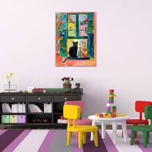 Impresiones de arte mural en lienzo de ventana abierta de gato negro de Matisse, pinturas coloridas y divertidas de Henri Matisse, pósteres vintage famosos, imágenes estéticas para habitaciones, obras de arte modernas, cuadros decorativos para sala, póster, con marco, pósteres, cuadros para la pared, marcos para cuadros, cuadro, Virgen de Guadalupe, salas - transparente - Ver 8