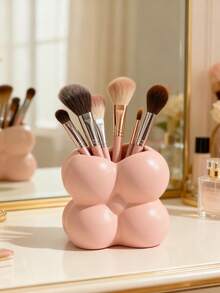 High-End Donut-Shaped Nordic Style Vanity Brush Holder, Makeup Brush Storage Tube, Comb Holder, Multi-Functional Pen Cup Decor, Large Capacity, Suitable For Office, Home Decor And Storage Space, Best Mother's Day Gift - Multicolor - View 8