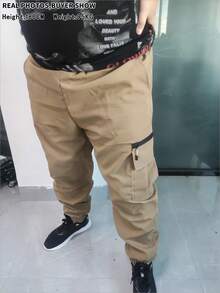 2pcs Men's Casual Versatile Simple Cargo Pants , Fall Clothes - Multicolor - View 4