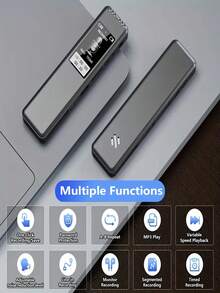 This Digital Voice Recorder Features Convenient Voice Control A Built-In Speaker And A 150mAh USB Rechargeable Battery Making It Ideal For Meeting Participants Journalists Students And Others - 4G - View 2