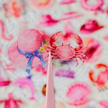 56pcs Reusable Pink PET Stickers | Beach-Themed Ins Style Waterproof Decor For Laptop/Tablet/Bullet Journal - Multicolor - View 10