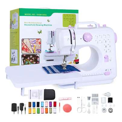Maquina De Coser Portatil Electrica Mas Kit Costura Y Pedal