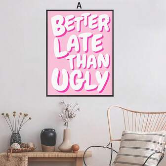 1 pieza/2 piezas Pósteres y impresiones de arte feo minimalista y lindo, decoración de sala de estar, póster rosado femenino, estética rosada, decoraciones rosadas para dormitorio, decoración de pared de lienzo lindo, sin marco, regalos de arte de pared para cumpleaños y graduación
