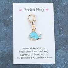 1pc/2pcs Cute Mini Whale Keychain, Ocean Theme, Whale Design, Delicate Craftsmanship, Lightweight Lobster Clasp, Animal Shaped Pendant, Ideal For Ocean Lovers And Travelers - Multicolor - View 4