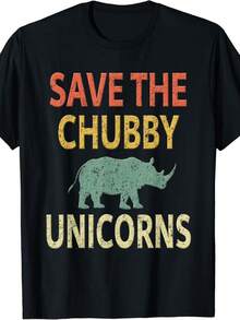 Save The Unicorns Shirt_ Vintage Retro Colors Gift Uni T-Shirt - Black - View 1