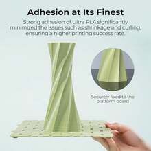 Filamento PLA Ultra de 1.75mm para impresora 3D, Alta Velocidad 30 a 300mm/s, /- 0.02 mm, 1kg, para la Mayoría de Impresoras 3D FDM (1kg, Blanco) - 1 kg, Verde - Ver 6
