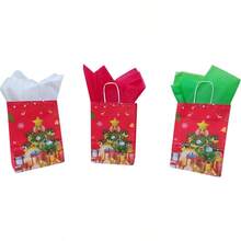 QY- Fuwu pack de bolsas de papel kraft bolsas de papel bolsas de regalo para regalos de navidad increibles diseños navideños medida 24x 19x 8cm bolsas reutilizables. 12 Bolsas Regalo -2195 - Varios - Ver 2