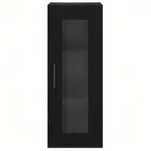 Mobiletto a muro vidaXL, effetto rovere nero, 34,5 x 34 x 90 cm - nero - Visualizzare 6