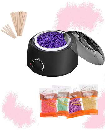 Kit de máquina calentadora de cera para depilación, calentador de cera, pot para derretir cera, para eliminación de vello corporal