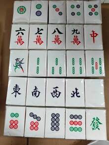 Pañuelos faciales portátiles con diseño creativo de patrón de mahjong, pañuelos compactos para uso personal y en dormitorios - Papel de pañuelo de Mahjong - Ver 4