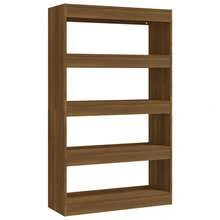 étagère/séparateur de pièce vidaXL aspect chêne brun 80 x 30 x 135 cm - Tabac - Voir 4