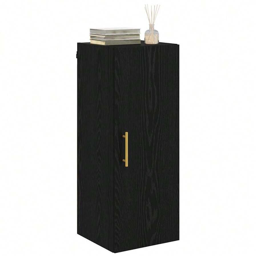 Armario de pared vidaXL, aspecto roble negro, 34,5 x 34 x 90 cm - Negro - Ver 1