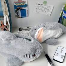 1pcs  Large-Capacity Cartoon Shark Stationery And Pencil Case, Cute Doll Student School Supplies Stationery Storage Bag, Essential Supplies For The Beginning Of School, Creative Student Holiday Gifts - 鯊魚筆袋 - 查看 4