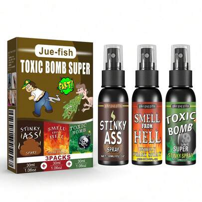 1pc/3pcs Powerful Fart Spray 30ml, Prank Gag Gift For Adults, Suitable For Christmas, Halloween Party