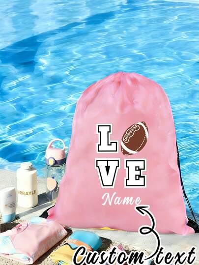 Customized Drawstring Bags, Gym Bags, Sports Day Bags, Girls' Swim Bags, Customizable With Names, Party Gift Bags, Available In Multiple Colors. Customized Drawstring Backpacks, Teen Gym Equipment Bags, Swimming Bags, Gym Bags, After-School Club Bags, Drawstring Bags, Highly Decorative, Multifunctional, Unique, Ideal Gifts For Friends, Boyfriends, Birthdays, Valentine's Day, And New Year's.