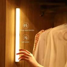 10/20/30/50cm Luce a sensore di movimento a LED, Luce sottopensile magnetica ricaricabile a LED, Luce notturna senza fili a LED con sensore di movimento, Decorazione per la stanza, Adatta per stanza, camera da letto, comodino, forniture per la cucina, armadio, scale, corridoio e luce per armadietto - Luci con sensori di movimento - Visualizzare 7
