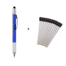7 In1 Multifunction Ballpoint Pen With Modern Handheld Tool Measure Technical Ruler Screwdriver Touch Screen Stylus Spirit Level