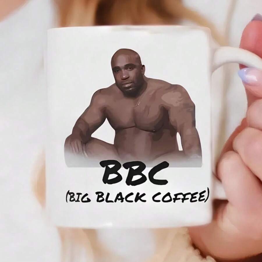 BBC Coffee Mug – Funny Meme Mug For Adults – White Ceramic Cup – Gag Gift For Friends, Coworkers Or Him Mug, Christmas Party, Christmas Gift,  11oz   Parties  Iced Hot Coffee And Coco Glass For Hot Or Cold Beverages Portable Office Cup Party Gift- A Good Gift Choice ,Christmas Lover Gift,  Gifts For Friends Siblings Dad Mom, 11oz Coffee Cup, Warm Home Decor Gifts,Valentine's Day Gifts - 白色 - 查看 1