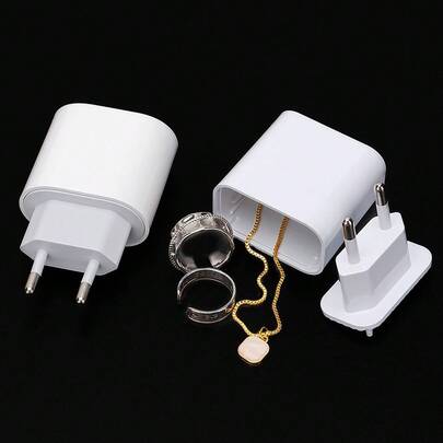 1 st förklädd till telefonladdare, skyddande fodral, förvaringsask, för att gömma pengar, pillerdosa