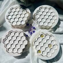 5pcs Resin Mold DIY Honeycomb Coaster Mold, Beehive Coaster Mold, Silicone Mold For Jewelry Making - Honeycomb Coaster Mold Set - View 4