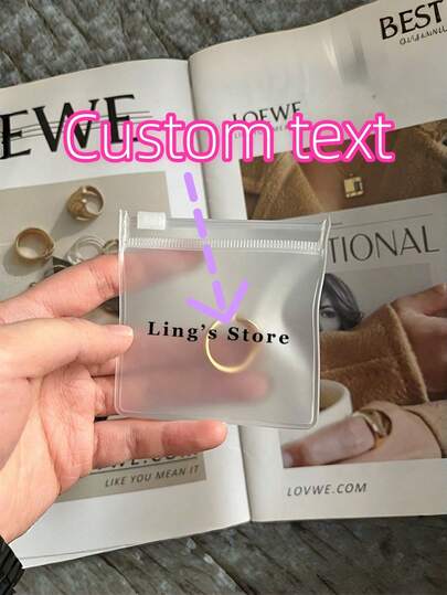 Anpassade personliga upprättstående återförslutningsbara laserförseglade påsar | U-formad försegling, tjocka och hållbara, premium festpresenter och presentförpackningar, lämpliga för bröllop, födelsedagar och julklappar