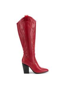 Botas Vaqueras para Mujer Hasta Las Rodilla y Tacón, Cowboy Boots Mujer - Rojo - Ver 7