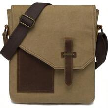 Bandolera Hombre VASCHY Pequeño Bolsa Mensajero Mariconera Bolsa Crossbody Hombre Mujer Bolso de Hombro para Uso Diario Deportes Empresas Viajes - Caqui - Ver 1