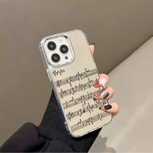 Funda para teléfono con diseño de partituras musicales, compatible con iPhone 16, 15, 14 Pro Max, 13, 12, 11, XR y XS Plus. Fabricada en silicona TPU, ofrece protección contra golpes y caídas, además de una excelente sensación al tacto. Es el regalo ideal para familiares, amigos y seres queridos. - Plateado - Ver 4
